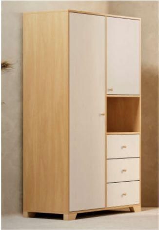 Παιδική Ντουλάπα Cassababy Juno με 3 Συρτάρια 101x55x190cm Μπεζ