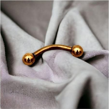 Σκουλαρίκι Φρυδιού Piercing Μονό Χρυσό