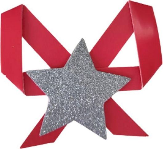 Αυτοκόλλητο Φιογκάκι για Συσκευασίες Δώρων Κόκκινο