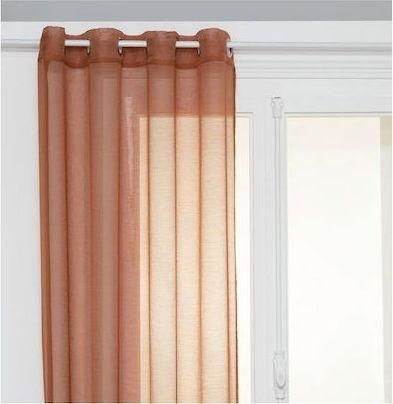 Κουρτίνα με Τρουκς Atmosphera Πορτοκαλί 135x240cm