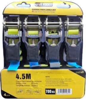 Ιμάντας Uyus Tools Αποσκευών Αυτοκινήτου 450cm Σετ 4τμχ