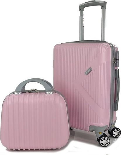 Βαλίτσες PS828 Σετ 2τμχ Καμπίνας / Νεσεσέρ Ροζ