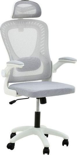 Καρέκλα Διευθυντική με Ανάκλιση Delilah Ανοιχτό Γκρι Pakketo