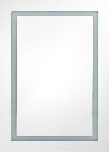 Καθρέπτης Μπάνιου vidaXL Ορθογώνιος LED από MDF με Ράφι & Ντουλάπι 50x70cm