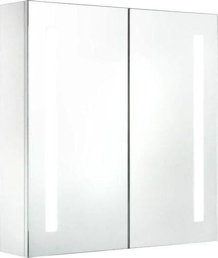 Καθρέπτης Μπάνιου vidaXL Ορθογώνιος LED από MDF με Ντουλάπι 62x60cm Λευκό