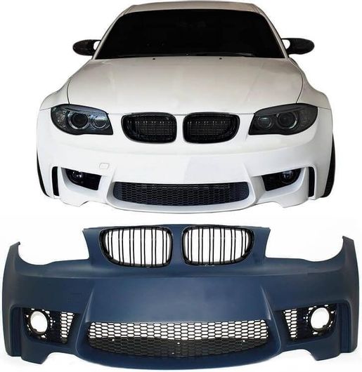 Μπροστινός Προφυλακτήρας Για Bmw 1 E81/82/87/88 0411 1M Look Με Καρδιές Μάσκας M4 Look