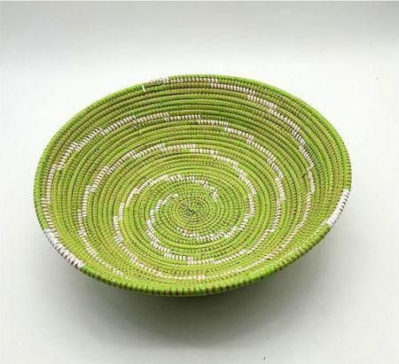 Φρουτιέρα 1502-52 Ψάθινη 1 Επίπεδο 39x39cm Πράσινο
