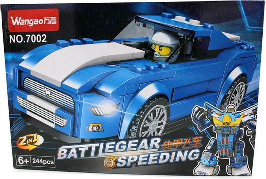 Παιχνίδι Τουβλάκια 2 σε 1 Αυτοκίνητο Transformers Σετ 244τμχ για 6+ Ετών