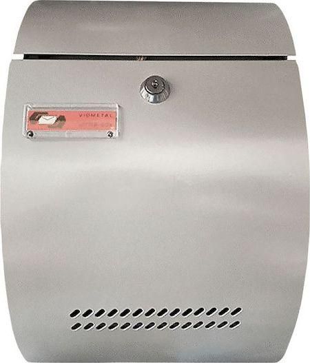 Γραμματοκιβώτιο Viometal LTD 2526674 Εξωτερικού Χώρου Μεταλλικό 21.5x10x32.5cm Ασημί