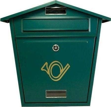 Γραμματοκιβώτιο F.F. Group Εξωτερικού Χώρου Μεταλλικό Πράσινο 37x13.6x36cm