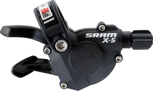 Λεβιές Ποδηλάτου Sram X-5 9 Ταχυτήτων Δεξί Μαύρο