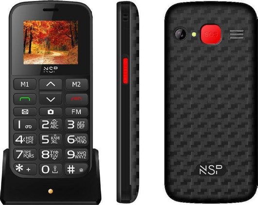 Κινητό NSP 2000DS Dual SIM με Μεγάλα Κουμπιά Μαύρο