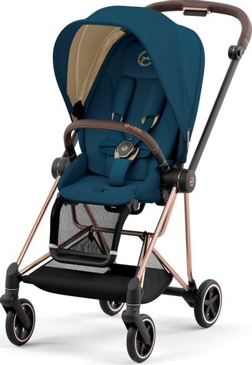 Καρότσι Μωρού Βρεφικό Cybex Mios Mountain Blue Rosegold 92x50x108.5cm Μπλε