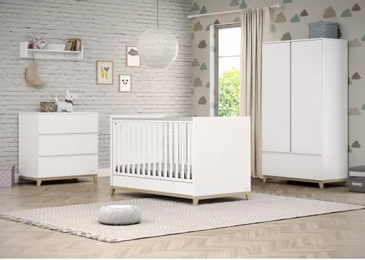 Σετ Βρεφικού Δωματίου Casababy Zoom με Κρεβάτι & Συρταριέρα Λευκό