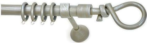 Κουρτινόξυλο Βέργας Anartisi 1858001 Μεταλλικό Μονό 160cm x 25mm Ασημί Vintage / Αντικέ