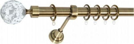 Κουρτινόξυλο Import Hellas Μεταλλικό N9 Μονό Φ25mm 200cm Οξειδέ