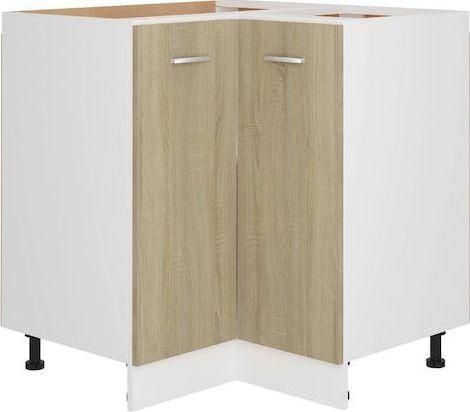 Ντουλάπι Κουζίνας vidaXL Γωνιακό Δαπέδου 75.5x75.5x80.5cm Sonoma Δρυς