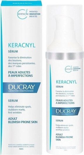 Serum Προσώπου Ducray Keracnyl Αντιγηραντικό με Νιασιναμίδη & AHA για Λάμψη & Πανάδες 30ml