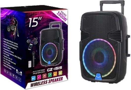 Σύστημα Karaoke με Ασύρματo Μικρόφωνo GZ-1515 Μαύρο