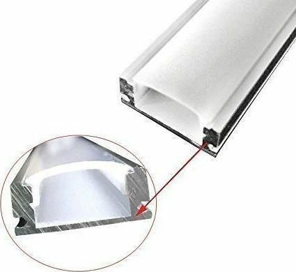 Προφίλ Αλουμινίου Ταινίας LED Fos me 24-00120 Εξωτερικό με Οπάλ Κάλυμμα 200x1.7x0.7cm