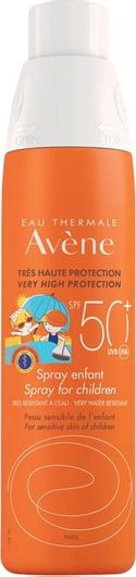 Παιδικό Αντηλιακό Spray Avene Αδιάβροχο Eau Thermale για Πρόσωπο & Σώμα SPF50+ 200ml