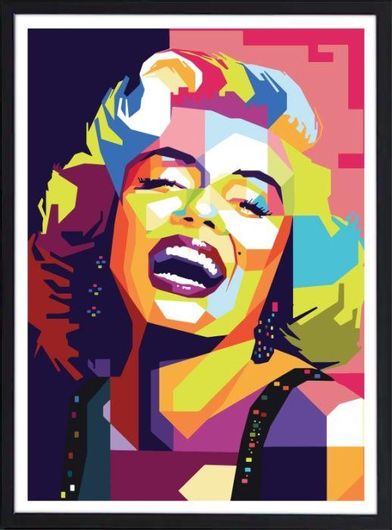 Αφίσα Marilyn Monroe σε Μαύρη Κορνίζα Ξύλου Πεύκου 50x70cm