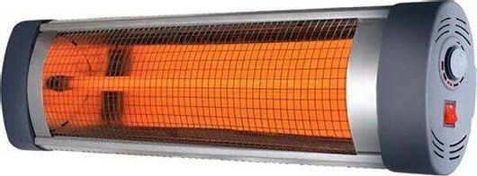 Σόμπα Χαλαζία Lineme RC IP55 70-00713 Επιτοίχια 1800W Μαύρο / Ασημί