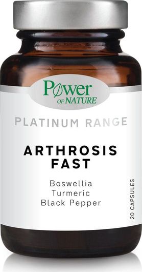 Power Of Nature Platinum Range Arthrosis Fast Συμπλήρωμα για την Υγεία Αρθρώσεων & Οστών 20 κάψουλες