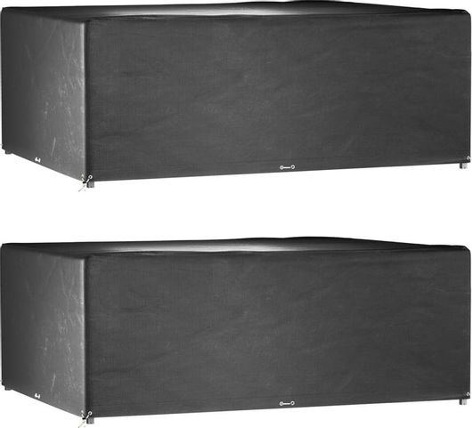 Κάλυμμα Επίπλων Εξωτερικού Χώρου vidaXL Αδιάβροχο Τραπεζαρίας 278x204x105cm Σετ 2τμχ Μαύρο