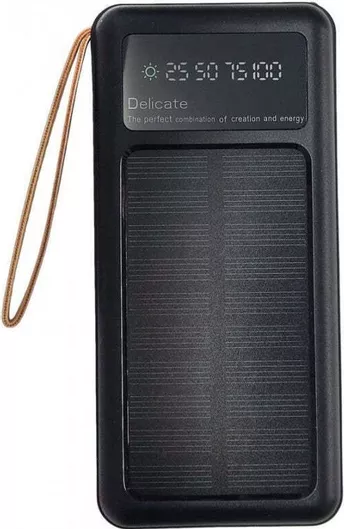 Power Bank Ηλιακό 10000mAh 4 σε 1 Μαύρο