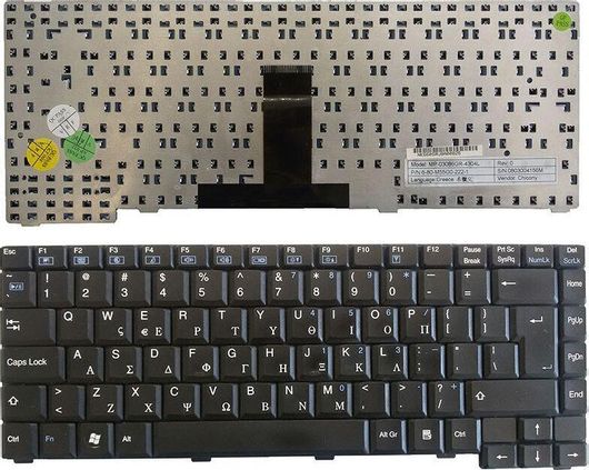 Πληκτρολόγιο Laptop Turbo-X M66SRU Μαύρο