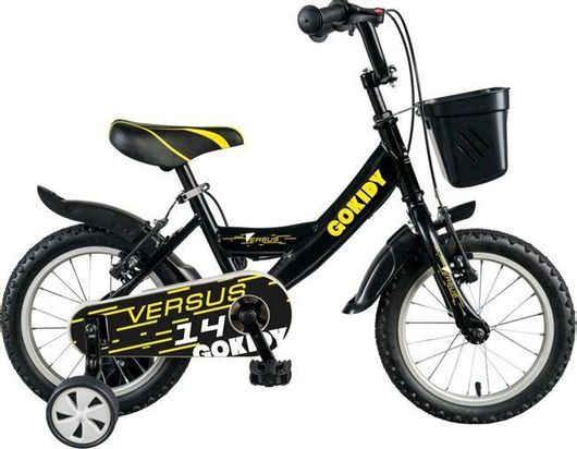 Παιδικό Ποδήλατο GoKidy Versus Πόλης 14" Μαύρο / Κίτρινο