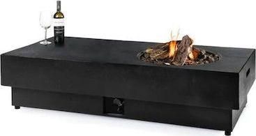 Τζάκι Happy Cocooning Agni Εξωτερικού Χώρου από Τσιμέντο 153x70x36cm Μαύρο