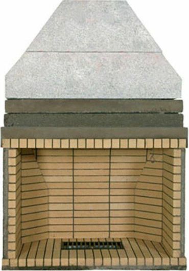 Τζάκι Πυρίμαχον K 22 Εσωτερικού Χώρου με Πυρότουβλο 100x63x54cm Γκρι