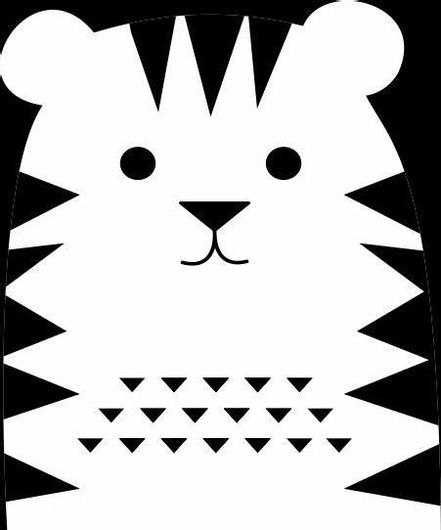 Αφίσα Ασπρόμαυρος Τίγρης 20x30cm