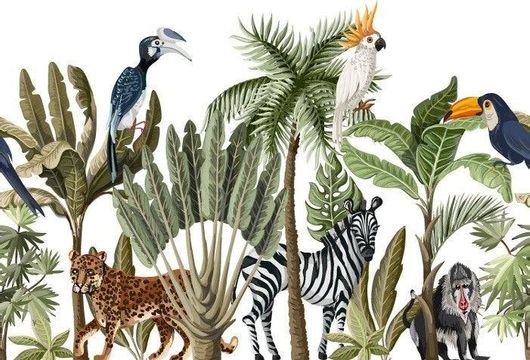 Αφίσα Άγρια Ζώα Στο Δάσος 90x60cm