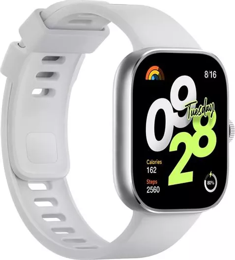 Xiaomi Redmi Watch 4 48 mm Aluminium Case & Silicone Strap Silver Grey