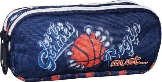 Must Team Basketball Κασετίνα με 1 Θήκη Μπλε