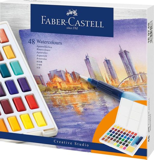 Ακουαρέλες Faber Castell Watercolors Σετ 48τμχ