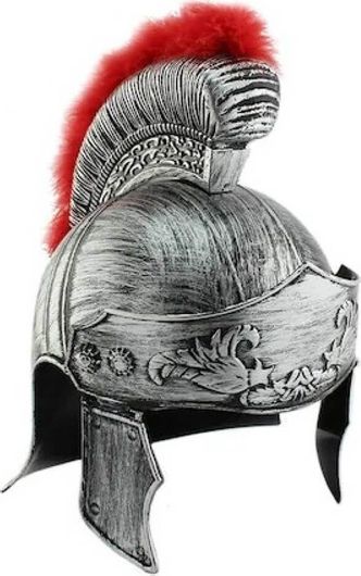 Αποκριάτικο Αξεσουάρ Maskarata Κράνος Αρχαίου Έλληνα Ασημί