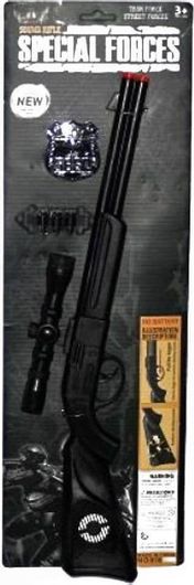 Αποκριάτικο Αξεσουάρ Maskarata Πιστόλι με Διόπτρα & Σήμα Ειδικών Δυνάμεων 57x20cm