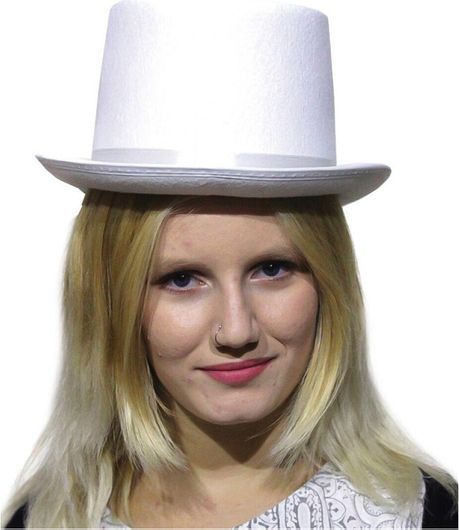 Αποκριάτικο Αξεσουάρ Maskarata Καπέλο Ημίψηλο Λευκό