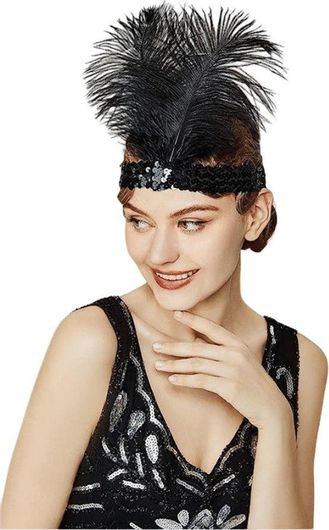 Αποκριάτικο Αξεσουάρ Στεφάνι Τσάρλεστον Μαύρο