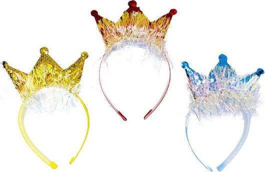 Αποκριάτικο Αξεσουάρ Maskarata Στέκα Κορώνα με Πούλιες Τυχαία Επιλογή Χρώματος