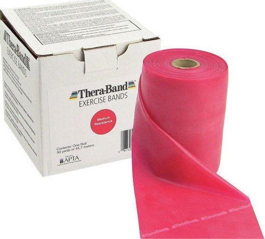 Ιμάντας Γυμναστικής Thera Band Ελαστικός Μέτριος 1m Κόκκινο