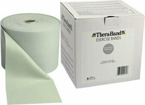 Ιμάντας Γυμναστικής Thera Band Ελαστικός Πολύ Σκληρός 1m Ασημί