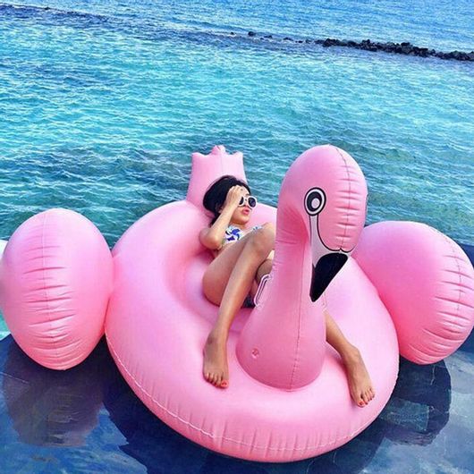 Φουσκωτό Θαλάσσης Flamingo με Χειρολαβές Γαλάζιο 200cm