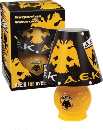 Παιδικό Φωτιστικό Πορτατίφ ΑΕΚ Κίτρινο