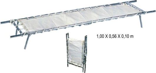 Φορείο Μαρινόπουλος Πτυσσόμενο με Σπαστά Πόδια & Καραβόπανο Λευκό