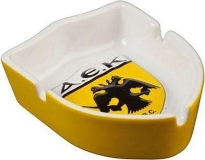 Σταχτοδοχείο Τσιγάρου Fanatics CH020140 Κεραμικό ΑΕΚ Κίτρινο 